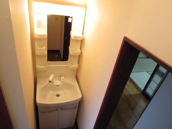 Wash basin, toilet. Vanity was replaced with a new one