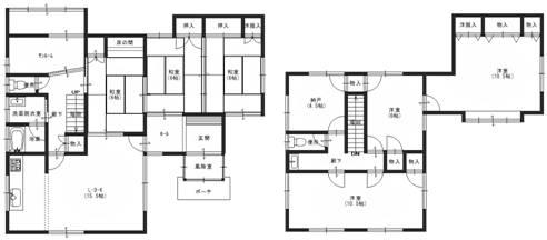 Floor plan. 15.6 million yen, 6LDK + S (storeroom), Land area 244.3 sq m , Floor plan of the room of the building area 158.94 sq m 6LDK! ! 