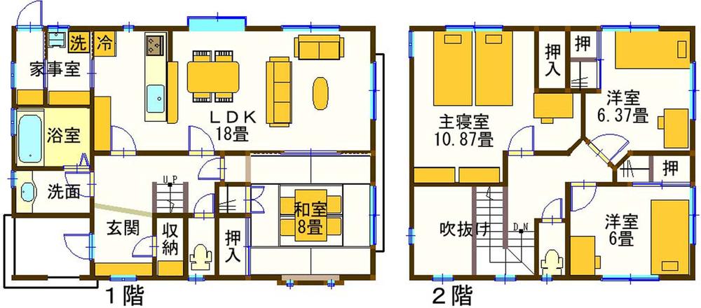 Floor plan. 22 million yen, 4LDK, Land area 200.01 sq m , Building area 123.91 sq m