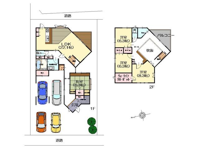 Floor plan. 29,800,000 yen, 4LDK, Land area 240.59 sq m , Building area 155.13 sq m