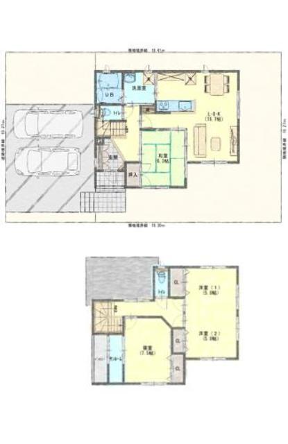Floor plan. 16.8 million yen, 4LDK, Land area 188.56 sq m , Floor plan that was considered a comfortable house and building area 109.5 sq m housework flow line.
