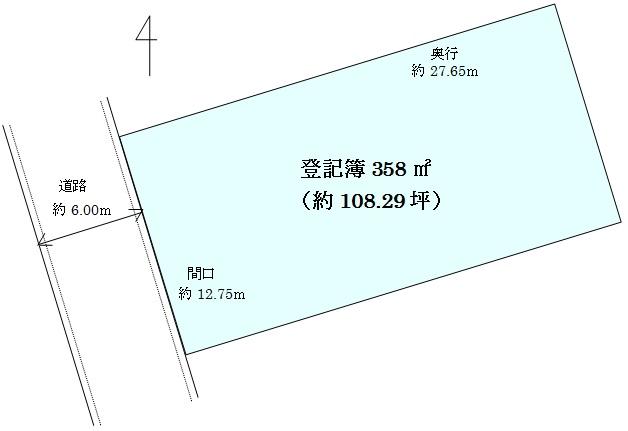 Compartment figure. Land price 10,829,000 yen, Land area 358 sq m