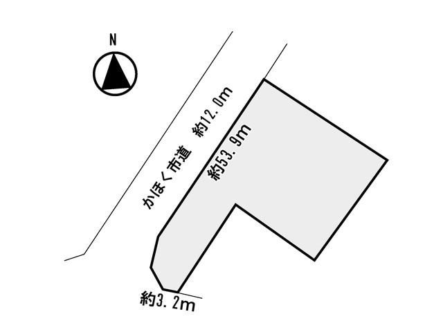 Compartment figure. Land price 19.9 million yen, Land area 1275.84 sq m prefectural road ・ It is also a location that is easy out of the national highway. 