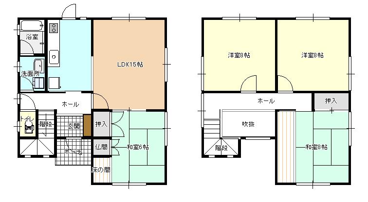Floor plan. 15.3 million yen, 4LDK, Land area 166 sq m , Is a floor plan of the building area 125.2 sq m very easy-to-use 4LDK. We spacious with meter module design! 
