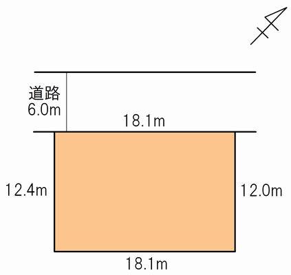 Compartment figure. Land price 7.38 million yen, Land area 221.67 sq m