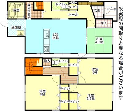Floor plan. 30,800,000 yen, 4LDK, Land area 168 sq m , Building area 106.2 sq m