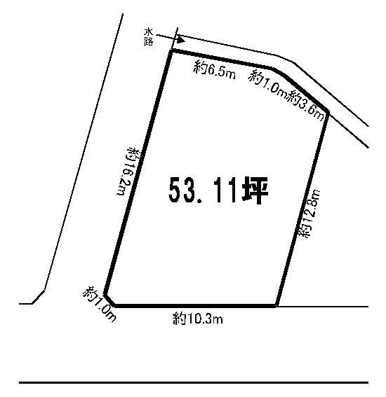 Compartment figure. Land price 3.7 million yen, Land area 175.6 sq m