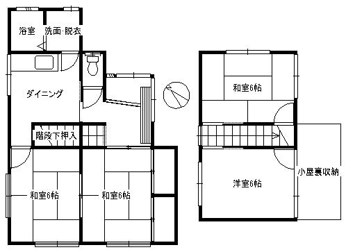 Floor plan. 4.8 million yen, 4DK, Land area 93.85 sq m , Building area 69 sq m