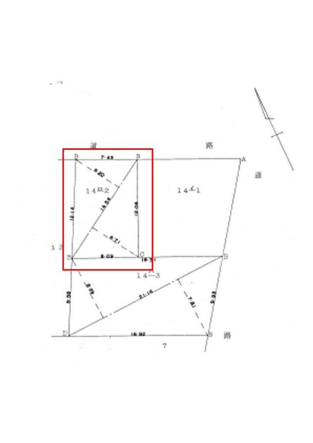 Compartment figure. 4.8 million yen, 4DK, Land area 93.85 sq m , Building area 69 sq m acreage survey map