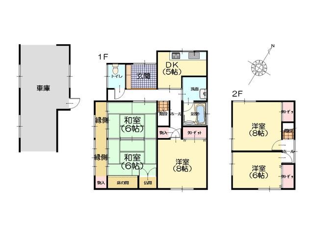 Floor plan. 16,980,000 yen, 5DK, Land area 237.45 sq m , 3 minutes in the building area 102.06 sq m Gong follower Mall car until Uchinada! 