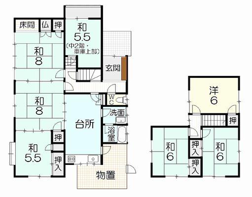 Floor plan. 6.5 million yen, 7DK, Land area 138.93 sq m , Building area 121 sq m