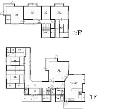 Floor plan. 19,800,000 yen, 6LDK + S (storeroom), Land area 328.69 sq m , Is taken between building area 162.79 sq m sunny