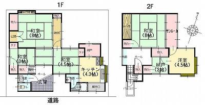 Floor plan. 11 million yen, 5K, Land area 104.7 sq m , It is a building area of 94.2 sq m Number of rooms plenty 5K