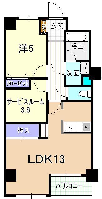 Floor plan. 2LDK, Price 8.9 million yen, Occupied area 49.25 sq m , Balcony area 3.24 sq m