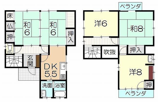Floor plan. 7 million yen, 5DK, Land area 161.23 sq m , Building area 75.33 sq m