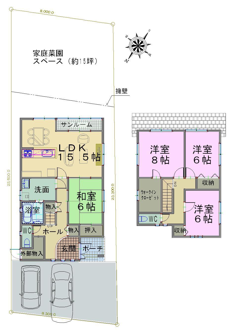 Building plan example (floor plan). Building plan example ( Issue land) Building Price      Ten thousand yen, Building area    sq m