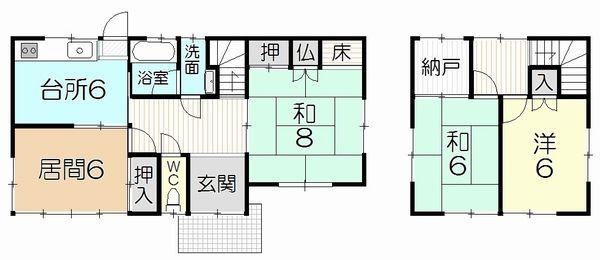 Floor plan. 10.8 million yen, 4DK, Land area 149.34 sq m , Building area 86.12 sq m