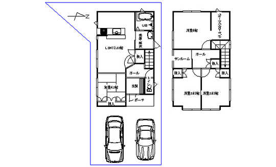 Floor plan. 19,950,000 yen, 3LDK, Land area 114.08 sq m , Building area 97.76 sq m