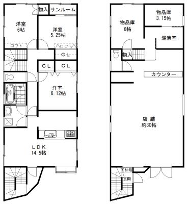 Floor plan. 16.3 million yen, 3LDK, Land area 142.94 sq m , Building area 168.68 sq m