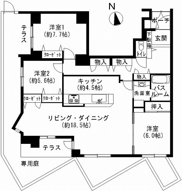 Floor plan. 3LDK, Price 24,800,000 yen, Footprint 101.02 sq m Floor