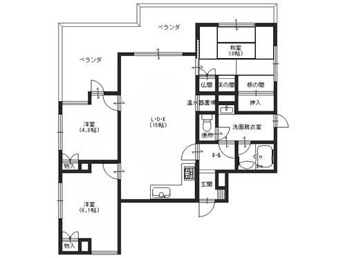 Floor plan. 3LDK, Price 7.5 million yen, Occupied area 69.76 sq m