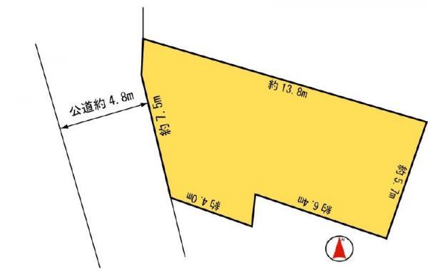 Compartment figure. Land price 3.57 million yen, Land area 75.43 sq m