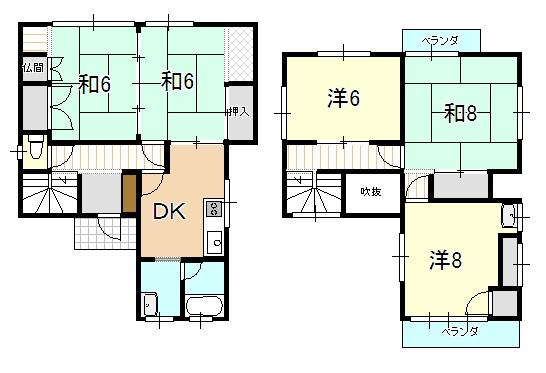 Floor plan. 7 million yen, 5DK, Land area 161.23 sq m , Building area 94.66 sq m