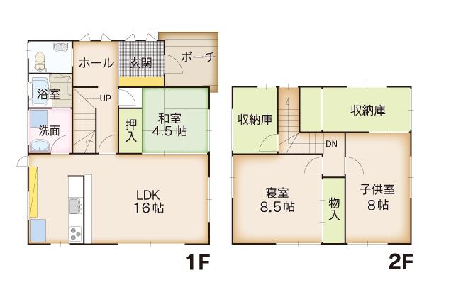 Floor plan. 21.5 million yen, 3LDK, Land area 150.11 sq m , Are you my house a lot of building area 102.68 sq m storage. I think Yo it's easy-to-use Mato.