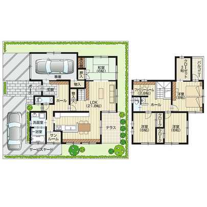 Floor plan. 39,800,000 yen, 4LDK + S (storeroom), Land area 202.8 sq m , Building area 153.89 sq m