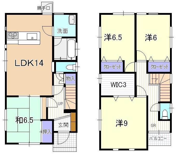 Floor plan. 24,800,000 yen, 4LDK, Land area 130.53 sq m , Building area 107.64 sq m