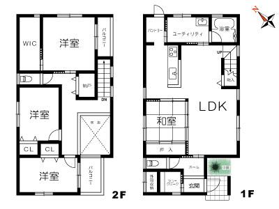 Floor plan. 32,800,000 yen, 4LDK, Land area 152 sq m , Building area 122.26 sq m