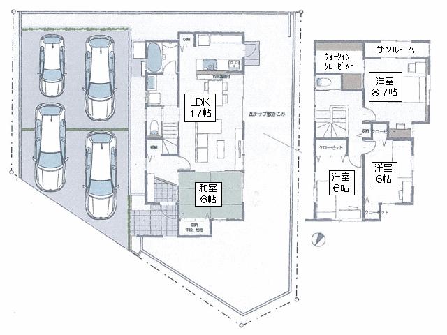 Floor plan. 23,900,000 yen, 4LDK, Land area 226.9 sq m , Building area 117.95 sq m