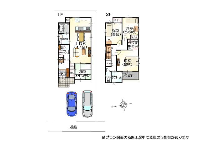 Floor plan. 23,830,000 yen, 4LDK, Land area 133.05 sq m , Eco residential building area 108.33 sq m low carbon certification, Long and comfortable life can be!