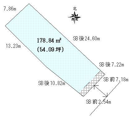 Compartment figure. Land price 18,823,000 yen, Land area 178.84 sq m