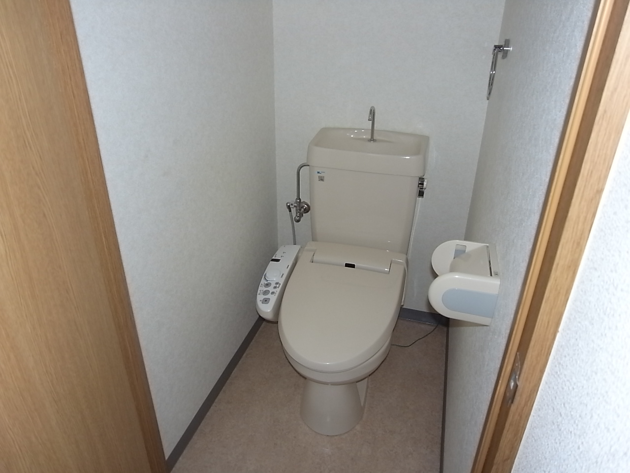 Toilet. It will be hot water washing heating toilet seat