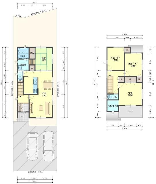 Floor plan. 24,800,000 yen, 4LDK, Land area 165.3 sq m , Floor plan of 4LDK, making the best of the building area 107.64 sq m site.