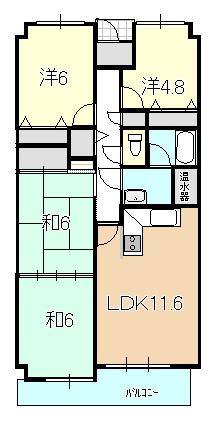 Floor plan. 4LDK, Price 13.5 million yen, Occupied area 76.02 sq m , Balcony area 7.42 sq m
