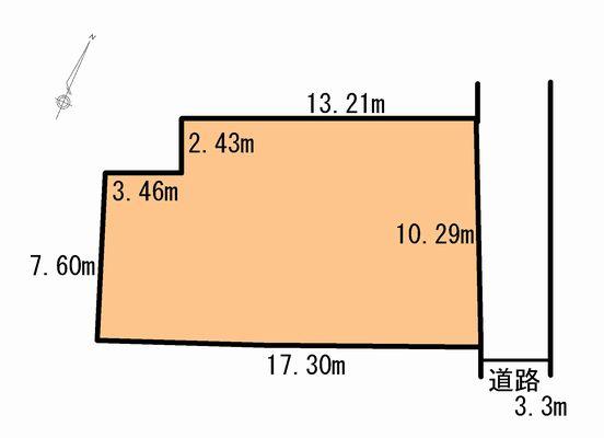 Compartment figure. Land price 5.5 million yen, Land area 165.3 sq m