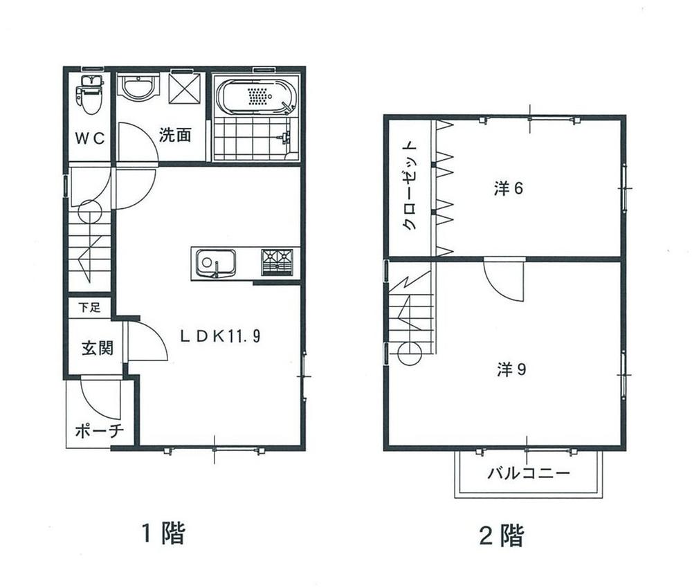 Floor plan. 14.5 million yen, 2LDK, Land area 120.2 sq m , Building area 60.4 sq m