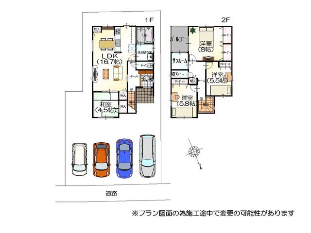 Floor plan. 23,830,000 yen, 4LDK, Land area 165.79 sq m , Building area 105.16 sq m