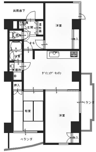 Floor plan. 3DK, Price 8.8 million yen, Occupied area 56.14 sq m