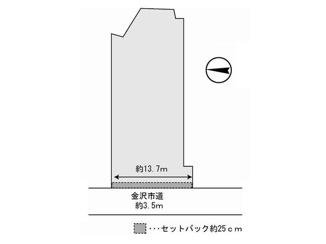 Compartment figure. Land price 25 million yen, Spacious premises of 110 square meters in land area 366.67 sq m Kanazawa center! 