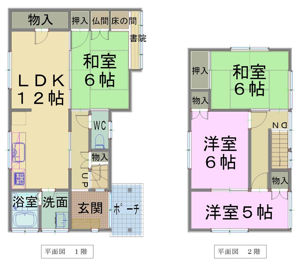 Floor plan. 17.2 million yen, 4LDK, Land area 109.47 sq m , Building area 88.17 sq m