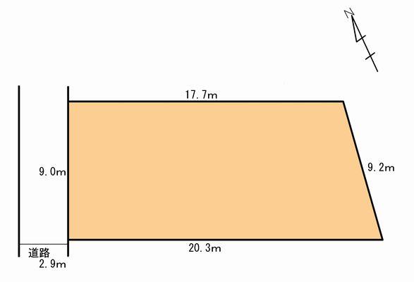 Compartment figure. Land price 12,960,000 yen, Land area 178.51 sq m