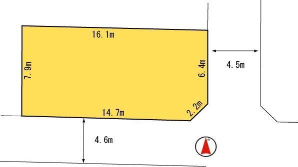 Compartment figure. Land price 9.1 million yen, Land area 126.31 sq m