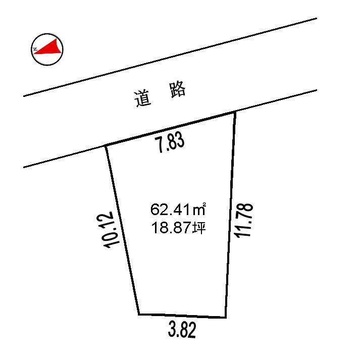 Compartment figure. Land price 3 million yen, Land area 62.41 sq m