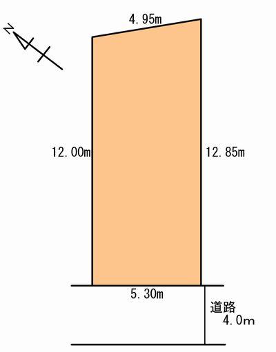 Compartment figure. Land price 5.5 million yen, Land area 61.71 sq m