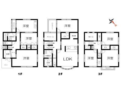 Floor plan. 21,800,000 yen, 7LDK, Land area 116.78 sq m , Building area 180.5 sq m