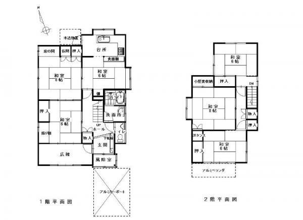 Floor plan. 17,980,000 yen, 6K, Land area 148.78 sq m , Building area 102.38 sq m