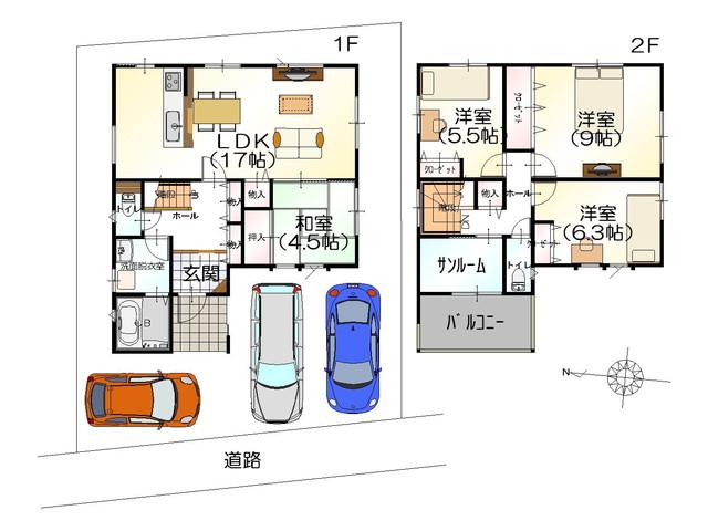 Floor plan. 21,930,000 yen, 4LDK, Land area 130.81 sq m , Building area 108.47 sq m